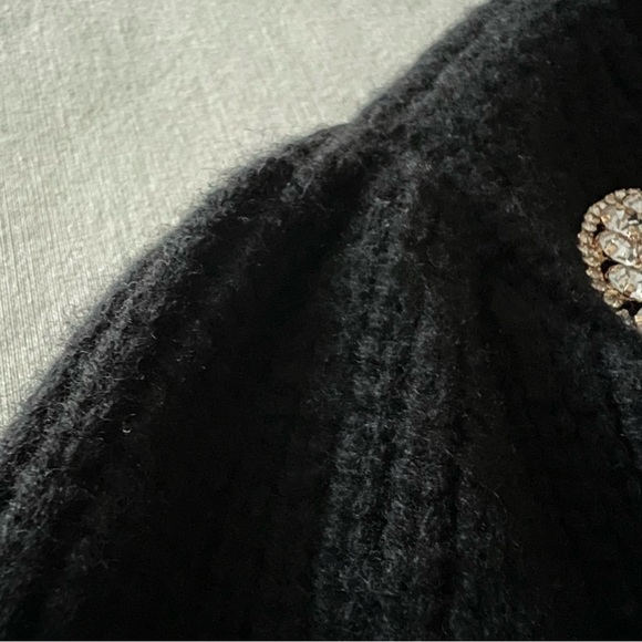 LoveShackFancy Larsa Crop Cardigan in Black - Picture 16 of 16